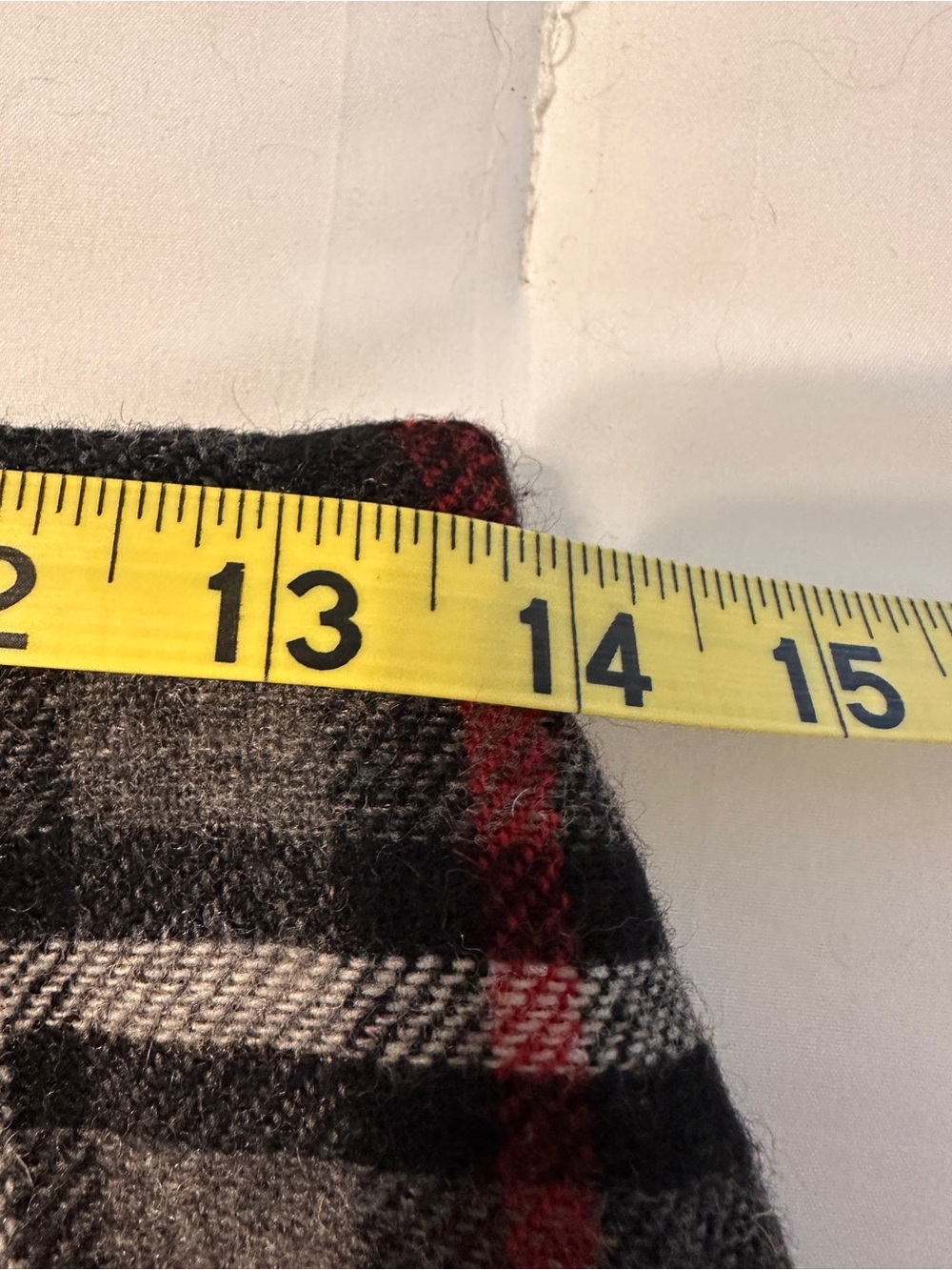 VINTAGE J. London Plaid Maxi Wool Blend Skirt in Black, Gray & Red - Picture 6 of 9